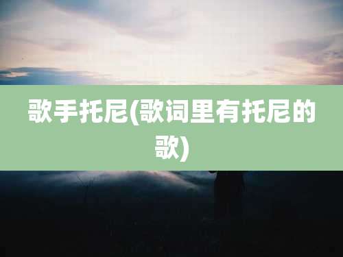 歌手托尼(歌词里有托尼的歌)