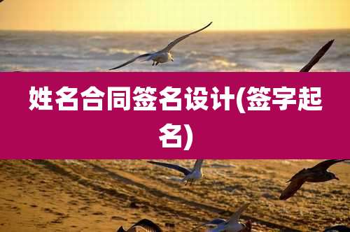 姓名合同签名设计(签字起名)