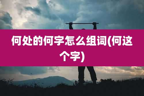 何处的何字怎么组词(何这个字)