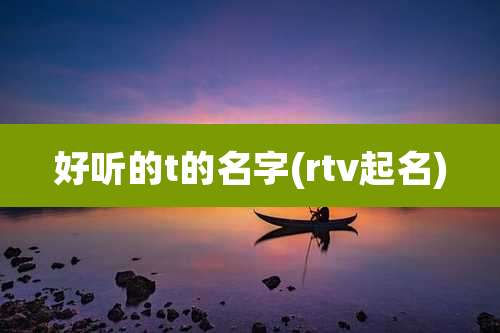 好听的t的名字(rtv起名)