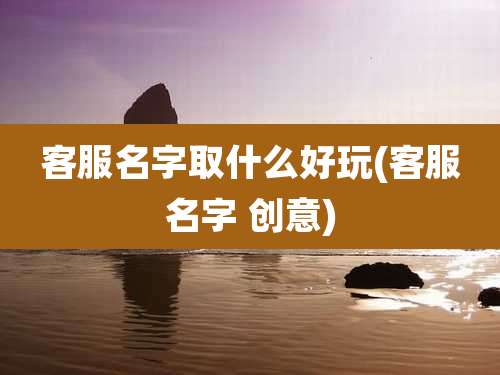 客服名字取什么好玩(客服名字 创意)