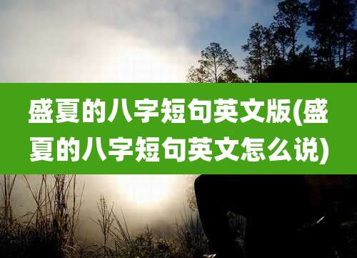 盛夏的八字短句英文版(盛夏的八字短句英文怎么说)
