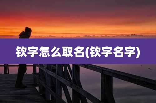 钦字怎么取名(钦字名字)