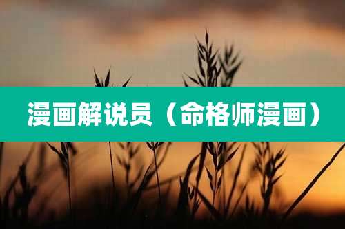 漫画解说员（命格师漫画）