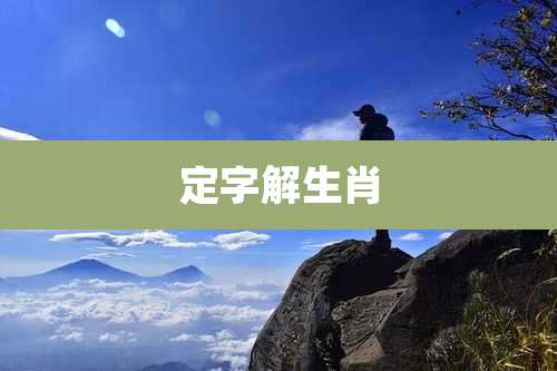 定字解生肖