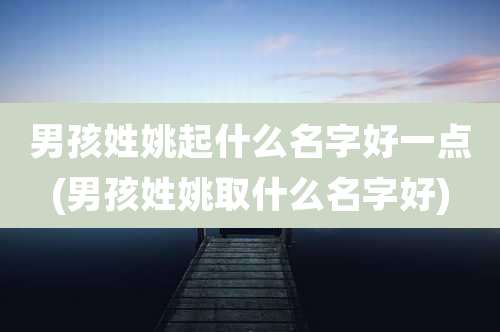 男孩姓姚起什么名字好一点(男孩姓姚取什么名字好)