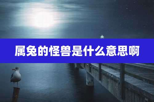 属兔的怪兽是什么意思啊