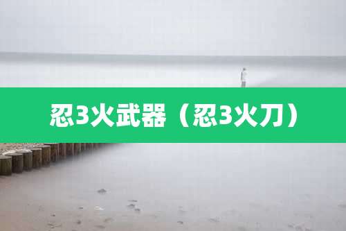 忍3火武器（忍3火刀）