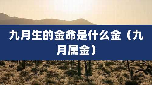 九月生的金命是什么金（九月属金）