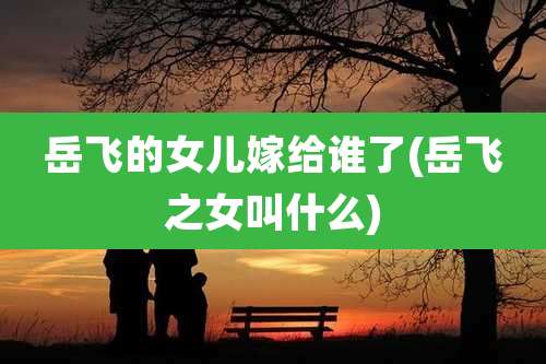 岳飞的女儿嫁给谁了(岳飞之女叫什么)