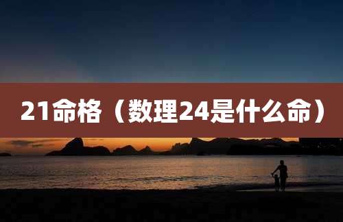 21命格（数理24是什么命）