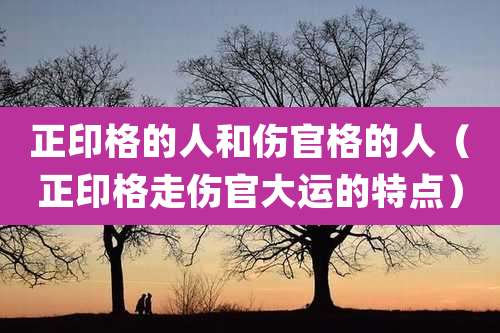 正印格的人和伤官格的人（正印格走伤官大运的特点）