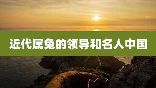 近代属兔的领导和名人中国