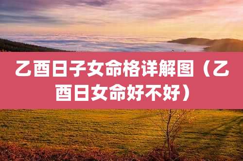 乙酉日子女命格详解图（乙酉日女命好不好）