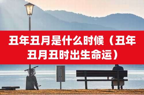 丑年丑月是什么时候（丑年丑月丑时出生命运）