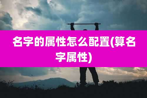 名字的属性怎么配置(算名字属性)