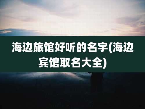 海边旅馆好听的名字(海边宾馆取名大全)