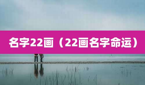 名字22画(22画名字命运)