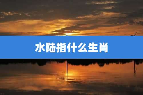 水陆指什么生肖