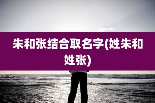 朱和张结合取名字(姓朱和姓张)