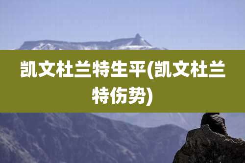 凯文杜兰特生平(凯文杜兰特伤势)