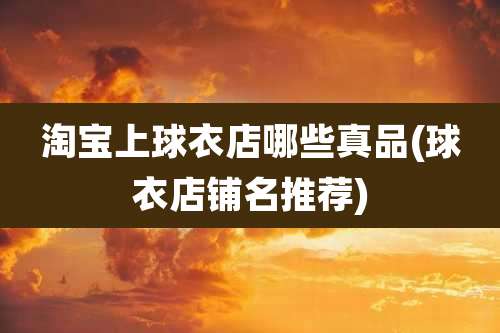 淘宝上球衣店哪些真品(球衣店铺名推荐)