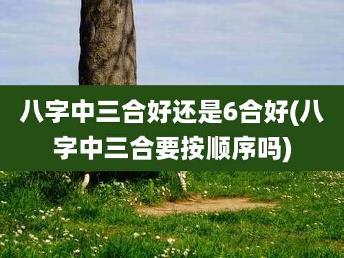 八字中三合好还是6合好(八字中三合要按顺序吗)