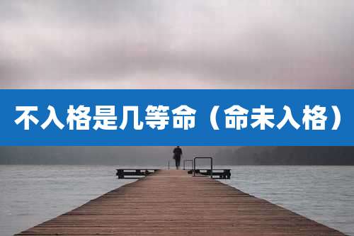 不入格是几等命（命未入格）