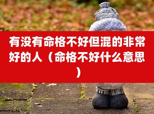 有没有命格不好但混的非常好的人（命格不好什么意思）