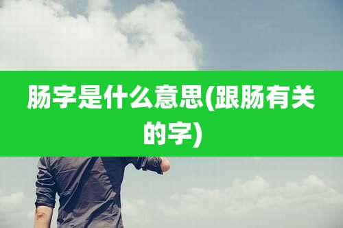 肠字是什么意思(跟肠有关的字)