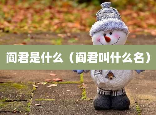 阎君是什么（阎君叫什么名）