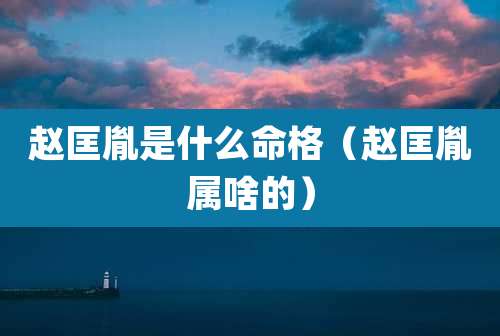 赵匡胤是什么命格（赵匡胤属啥的）