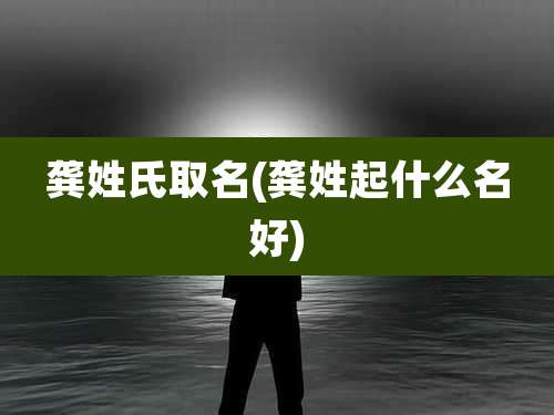 龚姓氏取名(龚姓起什么名好)