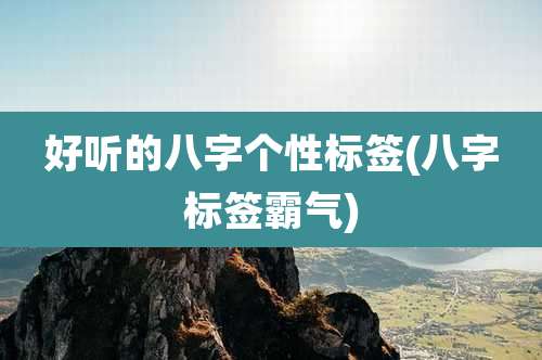 好听的八字个性标签(八字标签霸气)