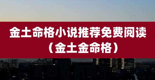 金土命格小说推荐免费阅读(金土金命格)