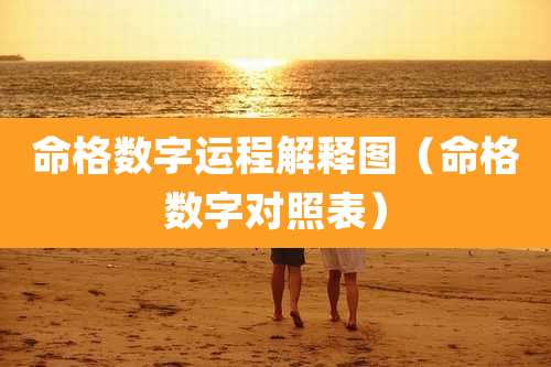 命格数字运程解释图（命格数字对照表）