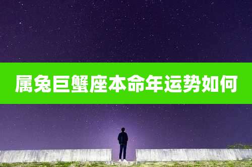 属兔巨蟹座本命年运势如何