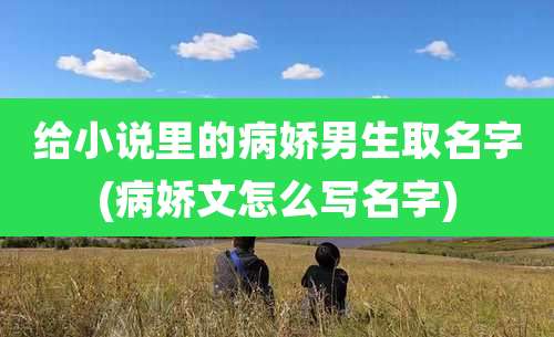 给小说里的病娇男生取名字(病娇文怎么写名字)