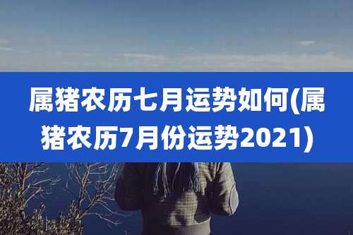 属猪农历七月运势如何(属猪农历7月份运势2021)