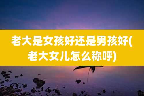 老大是女孩好还是男孩好(老大女儿怎么称呼)