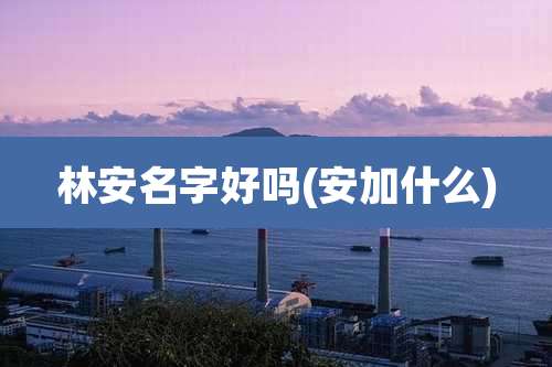 林安名字好吗(安加什么)
