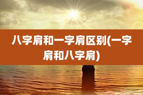 八字肩和一字肩区别(一字肩和八字肩)