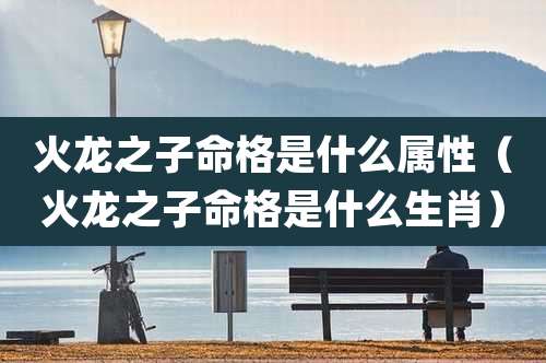 火龙之子命格是什么属性（火龙之子命格是什么生肖）