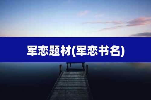 军恋题材(军恋书名)