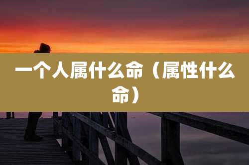 一个人属什么命（属性什么命）