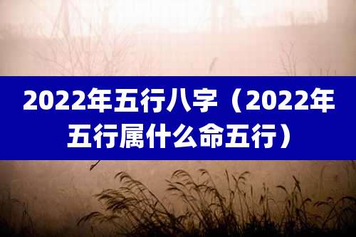 2022年五行八字（2022年五行属什么命五行）