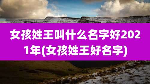 女孩姓王叫什么名字好2021年(女孩姓王好名字)