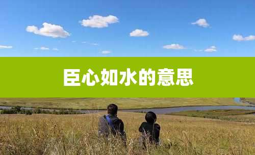 臣心如水的意思