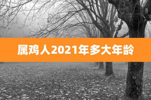 属鸡人2021年多大年龄