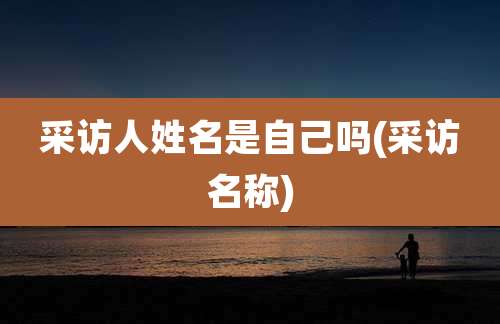 采访人姓名是自己吗(采访名称)